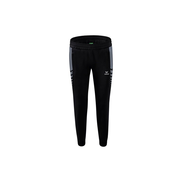 Erima Traingshose Six Wings Worker lang (100% Polyester, sportliche Passform) schwarz/grau Damen