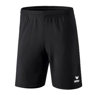 Erima Traininghose Short Basic (100% Polyester, Reißverschlusstaschen) kurz schwarz Jungen