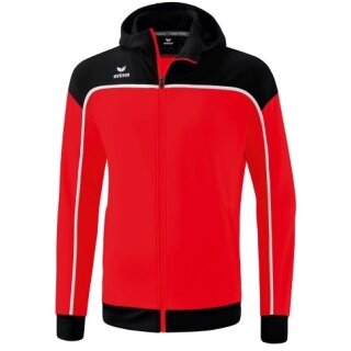 Erima Trainingsjacke Change mit Kapuze (rec. Polyester, strapazierfähig, mit Reißverschlusstaschen) rot/schwarz Herren