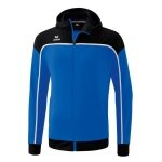 Erima Trainingsjacke Change mit Kapuze (rec. Polyester, strapazierfähig, mit Reißverschlusstaschen) blau/schwarz Jungen
