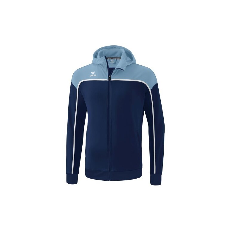 Erima Trainingsjacke Change mit Kapuze (rec. Polyester, strapazierfähig, mit Reißverschlusstaschen) navyblau Jungen
