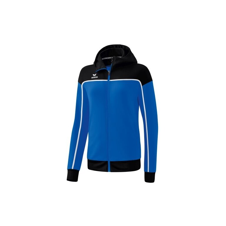 Erima Trainingsjacke Change mit Kapuze (strapazierfähig, mit Reißverschlusstaschen) royalblau/schwarz Damen