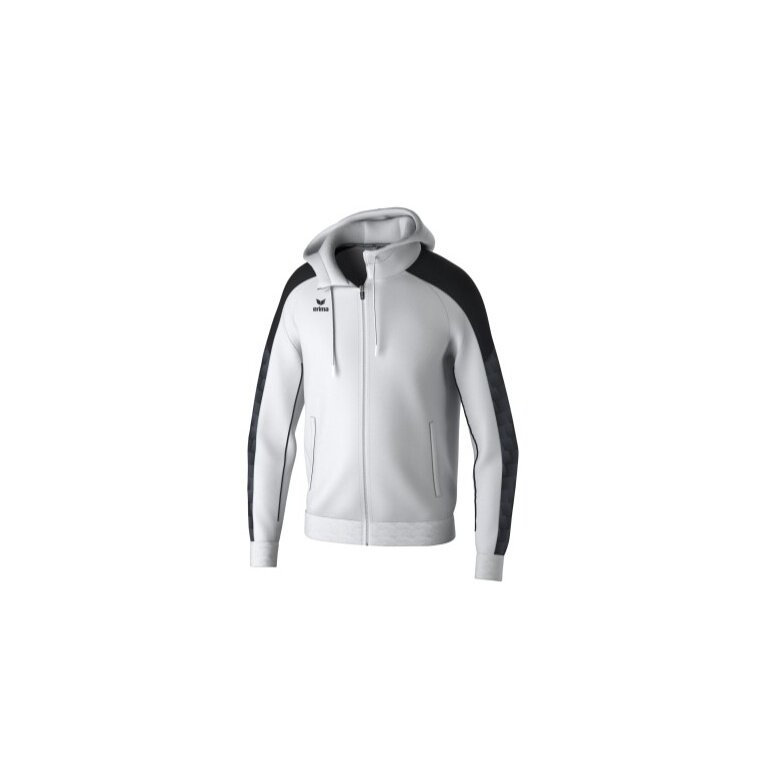 Erima Trainingsjacke Evo Star mit Kapuze (hoher Tragekomfort) weiss/schwarz Kinder