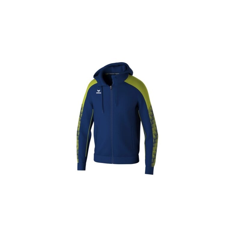 Erima Trainingsjacke Evo Star mit Kapuze (hoher Tragekomfort) navyblau/limegrün Kinder