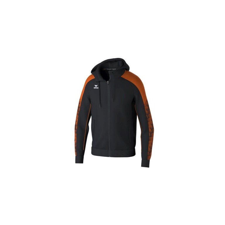 Erima Trainingsjacke Evo Star mit Kapuze (hoher Tragekomfort) schwarz/orange Herren