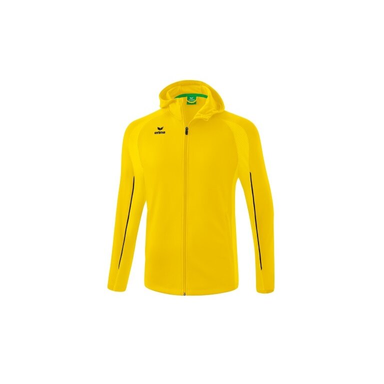 Erima Trainingsjacke Liga Star mit Kapuze (strapazierfähig und elastisches Funktionsmaterial) gelb/schwarz Herren