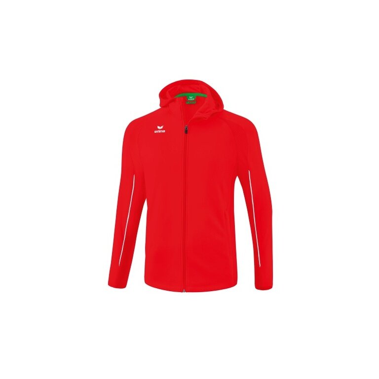 Erima Trainingsjacke Liga Star mit Kapuze (strapazierfähig und elastisches Funktionsmaterial) rot/weiss Jungen