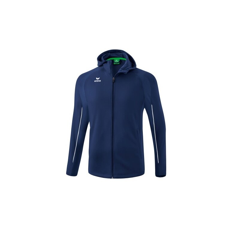 Erima Trainingsjacke Liga Star mit Kapuze (strapazierfähig und elastisches Funktionsmaterial) navyblau/weiss Jungen