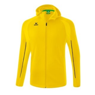 Erima Trainingsjacke Liga Star mit Kapuze (strapazierfähig und elastisches Funktionsmaterial) gelb/schwarz Jungen