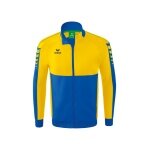 Erima Trainingsjacke Six Wings Worker (100% Polyester, Stehkragen, strapazierfähig) navyblau/gelb Herren