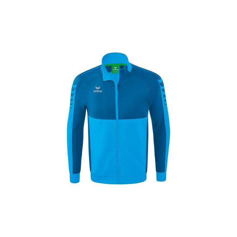 Erima Trainingsjacke Six Wings Worker (100% Polyester, Stehkragen, strapazierfähig) curacaoblau Herren