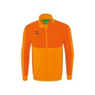 Erima Trainingsjacke Six Wings Worker (100% Polyester, Stehkragen, strapazierfähig) orange Jungen
