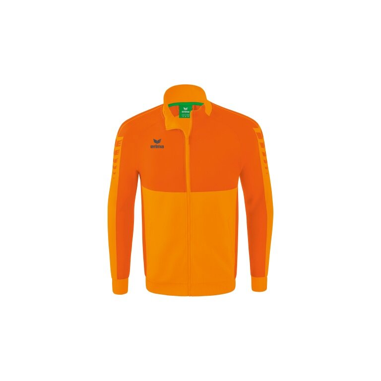 Erima Trainingsjacke Six Wings Worker (100% Polyester, Stehkragen, strapazierfähig) orange Jungen