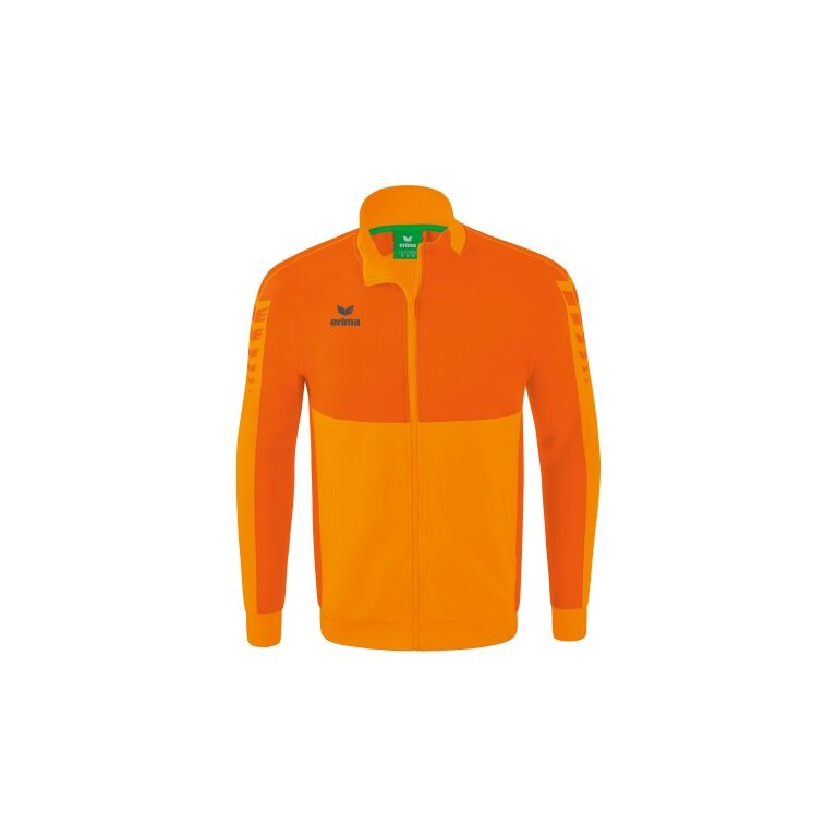 Erima Trainingsjacke Six Wings Worker (100% Polyester, Stehkragen, strapazierfähig) orange Herren