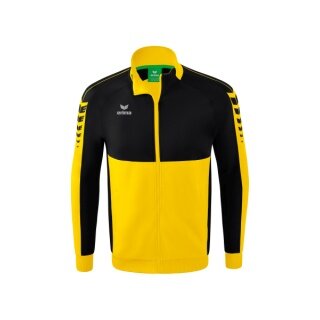 Erima Trainingsjacke Six Wings Worker (100% Polyester, Stehkragen, strapazierfähig) gelb/schwarz Herren