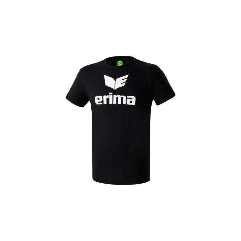 Erima Sport-Tshirt Basic Promo Logo (100% Baumwolle) schwarz Jungen