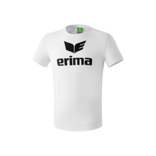 Erima Sport-Tshirt Basic Promo Logo (100% Baumwolle) weiss Jungen