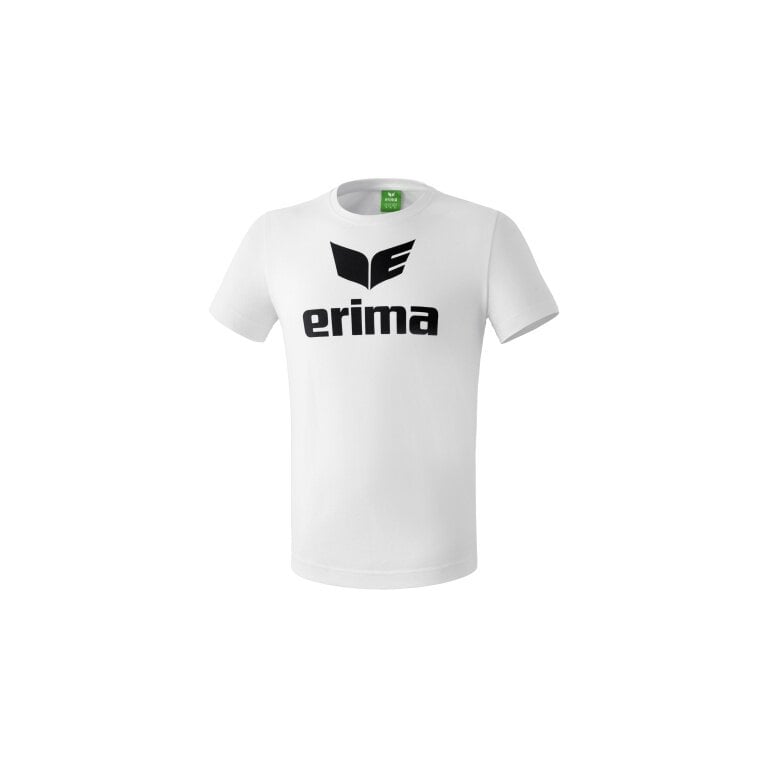 Erima Sport-Tshirt Basic Promo Logo (100% Baumwolle) weiss Jungen