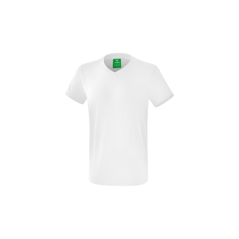 Erima Sport-Tshirt Basic Style (100% Baumwolle, V-Ausschnitt) weiss Herren