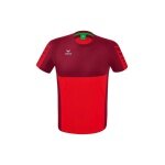 Erima Sport-Tshirt Six Wings (100% Polyester, schnelltrocknend, angenehmes Tragegefühl) rot/bordeaux Herren