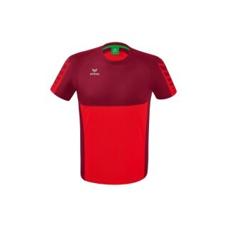 Erima Sport-Tshirt Six Wings (100% Polyester, schnelltrocknend, angenehmes Tragegefühl) rot/bordeaux Jungen