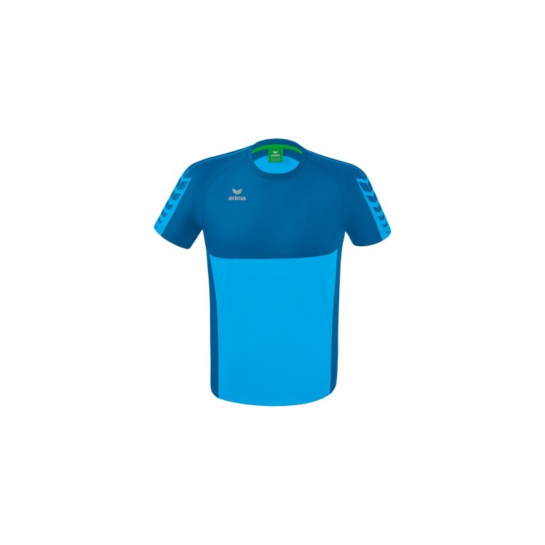 Erima Sport-Tshirt Six Wings (100% Polyester, schnelltrocknend, angenehmes Tragegefühl) curacaoblau Jungen