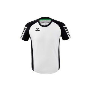 Erima Sport-Tshirt Six Wings Trikot (100% Polyester, strapazierfähig) weiss/schwarz Kinder