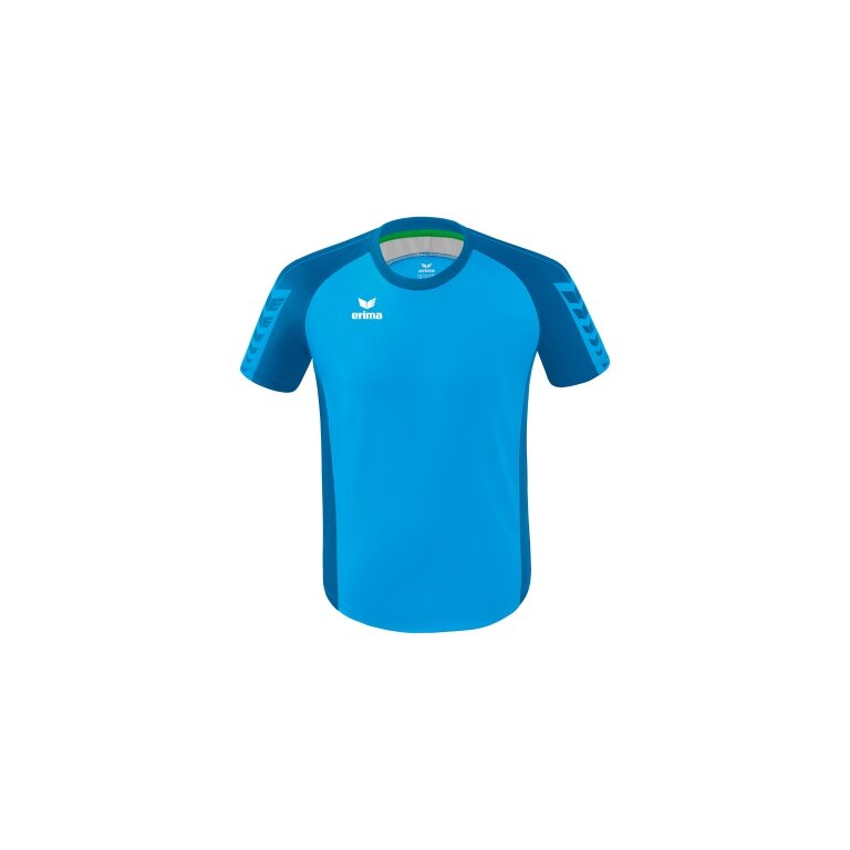 Erima Sport-Tshirt Six Wings Trikot (100% Polyester, strapazierfähig) curacaoblau Herren