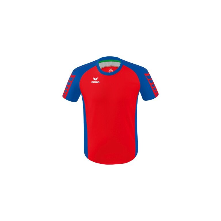 Erima Sport-Tshirt Six Wings Trikot (100% Polyester, strapazierfähig) rot/royalblau Herren