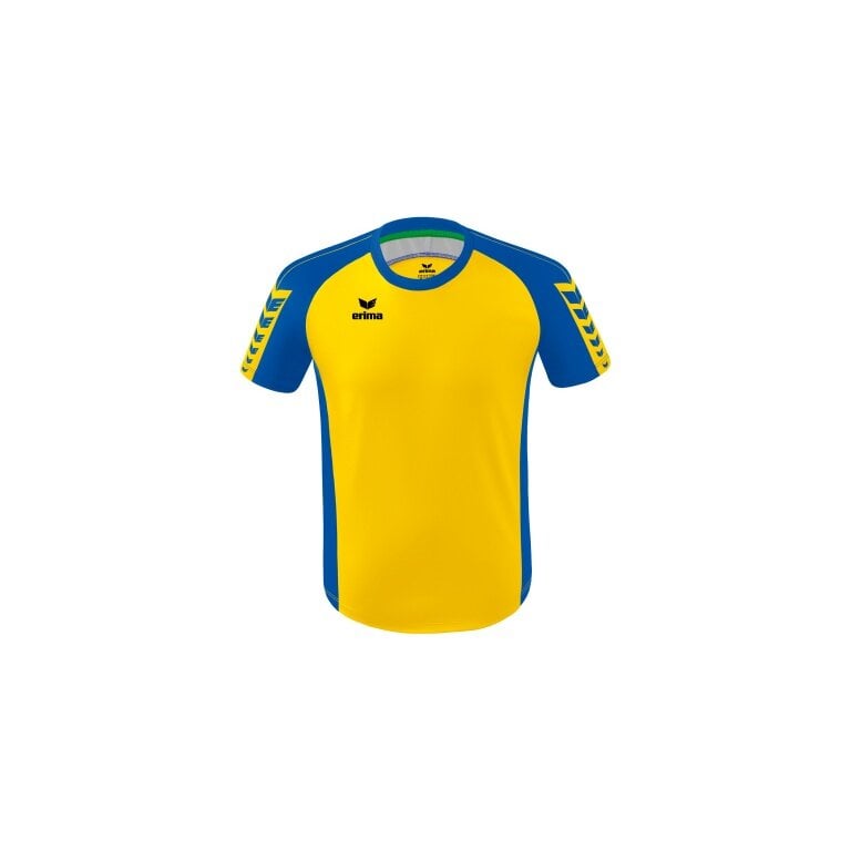Erima Sport-Tshirt Six Wings Trikot (100% Polyester, strapazierfähig) gelb/royalblau Kinder