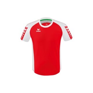 Erima Sport-Tshirt Six Wings Trikot (100% Polyester, strapazierfähig) rot/weiss Kinder