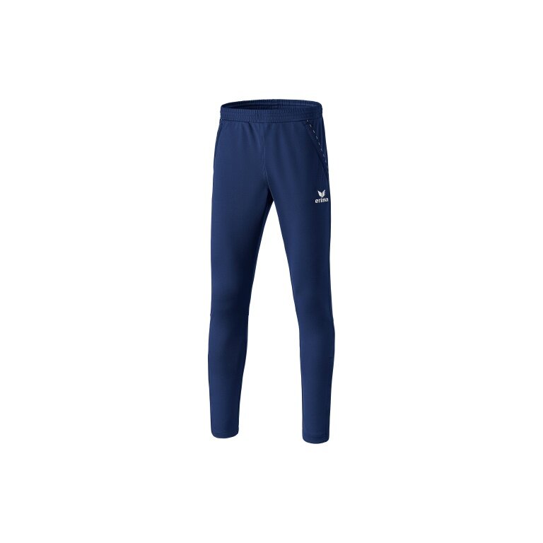 Erima Trainingshose Pant Stripe 2.0 (mit Wadeneinsatz & Piping) lang navyblau Herren