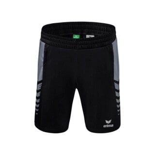 Erima Sport-Hose Six Wings Worker Shorts kurz (100% Polyester, ohne Innenslip, bequem) schwarz/grau Jungen