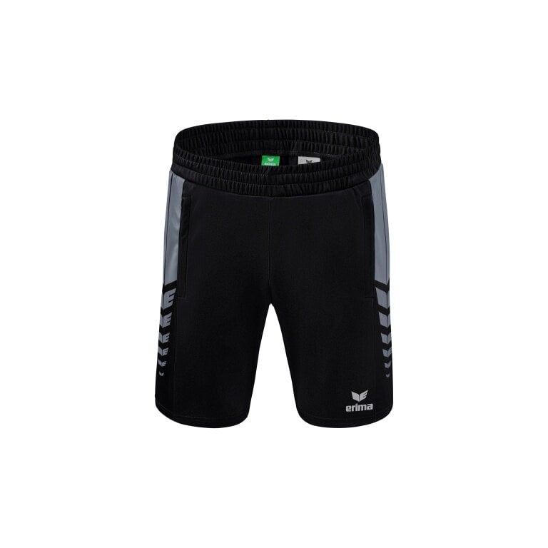Erima Sport-Hose Six Wings Worker Shorts kurz (100% Polyester, ohne Innenslip, bequem) schwarz/grau Jungen