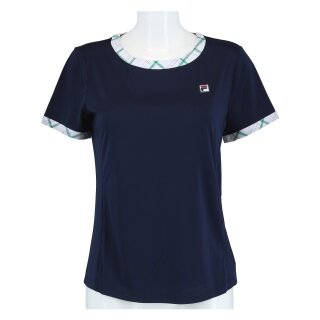 Fila Tennis-Shirt Yamila (angenehmes Tragegefühl) navyblau/weiss/grün Damen