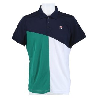Fila Tennis-Polo Erol (rec. Polyester) navyblau/grün/weiss Herren