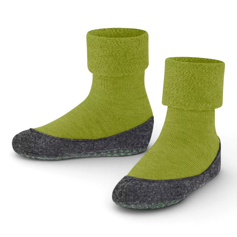 Falke Hausschuhe Cosyshoe Minis (leichte, wärmende Merinowolle) hellgrün Kinder
