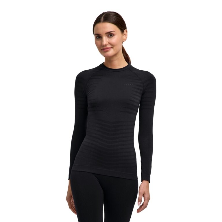 Falke Funktionsunterwäsche Langarmshirt Maximum Warm (Feuchtigkeits- und Temperaturregulierung) schwarz Damen