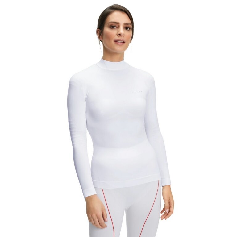 Falke Funktionsunterwäsche Langarmshirt Warm mit Kragen (perfekte Feuchtigkeits-und Temperaturregulierung) weiss Damen