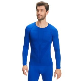 Falke Funktionsunterwäsche Langarmshirt Warm (wärmes Material, perfekte Feuchtigkeits) blau Herren