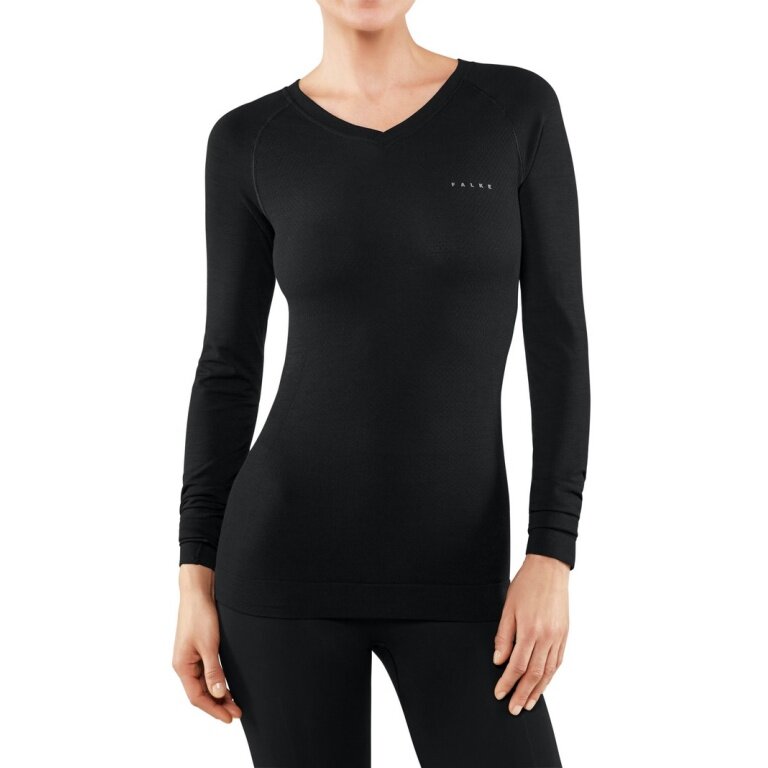 Falke Langarmshirt Wool Tech Light (perfekte Passform für maximale Bewegungsfreiheit) Unterwäsche schwarz Damen