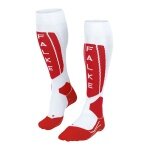 Falke Skisocke SK5 Expert (Kniestrümpfe, ultraleichte Polsterung) weiss/rot Herren - 1 Paar