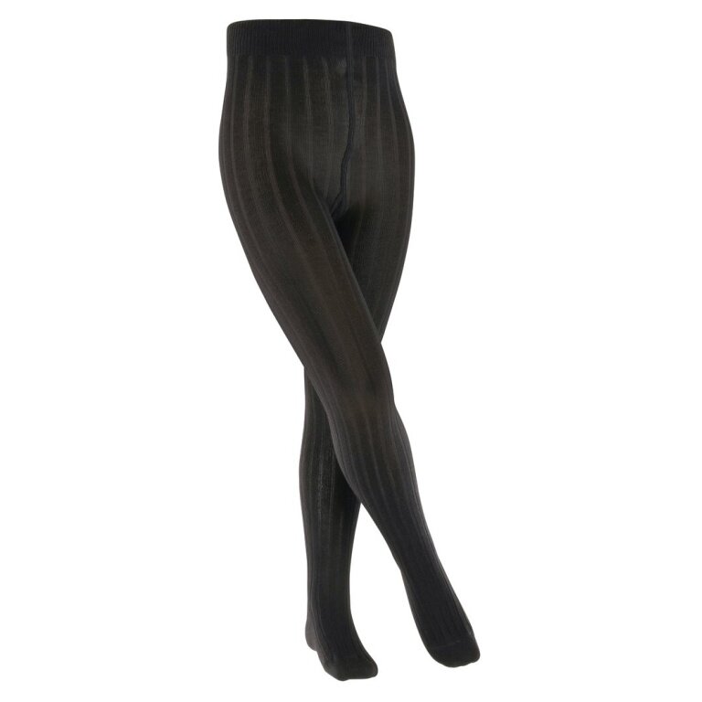 Falke Strumpfhose Classic Rib (Rippstruktur, nachhaltige Baumwolle) schwarz Kinder