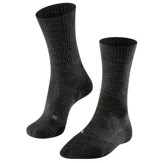 Falke Trekkingsocke TK2 Wool (leicht gepolstert, für lange Wanderungen) smoggrau Herren - 1 Paar