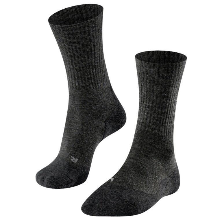Falke Trekkingsocke TK2 Wool (leicht gepolstert, für lange Wanderungen) smoggrau Herren - 1 Paar