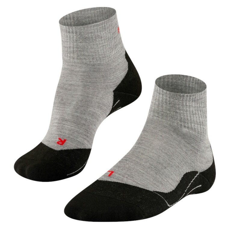 Falke Trekkingsocke TK5 Short (leichte Polsterung für leichte Wanderungen) hellgrau Herren - 1 Paar