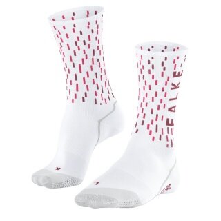 Falke Bikesocke BC Impulse Peloton (angenehm weiche Baumwolle) weiss/grau Herren - 1 Paar
