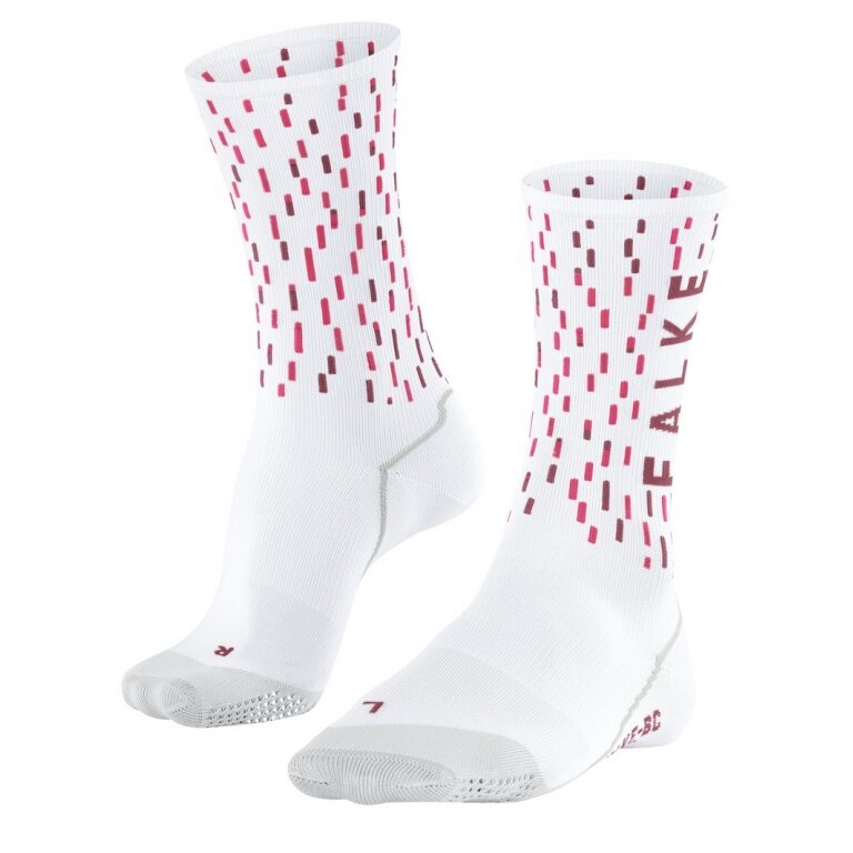 Falke Bikesocke BC Impulse Peloton (angenehm weiche Baumwolle) weiss/grau Herren - 1 Paar