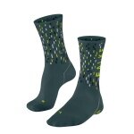 Falke Bikesocke BC Impulse Peloton (angenehm weiche Baumwolle) stahlgrau/grün Herren - 1 Paar