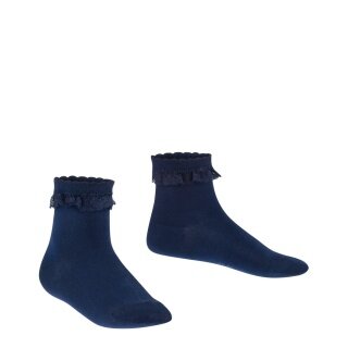 Falke Tagessocke Romantic Lace (höchster Tragekomfort, Baumwolle) marineblau Mädchen - 1 Paar